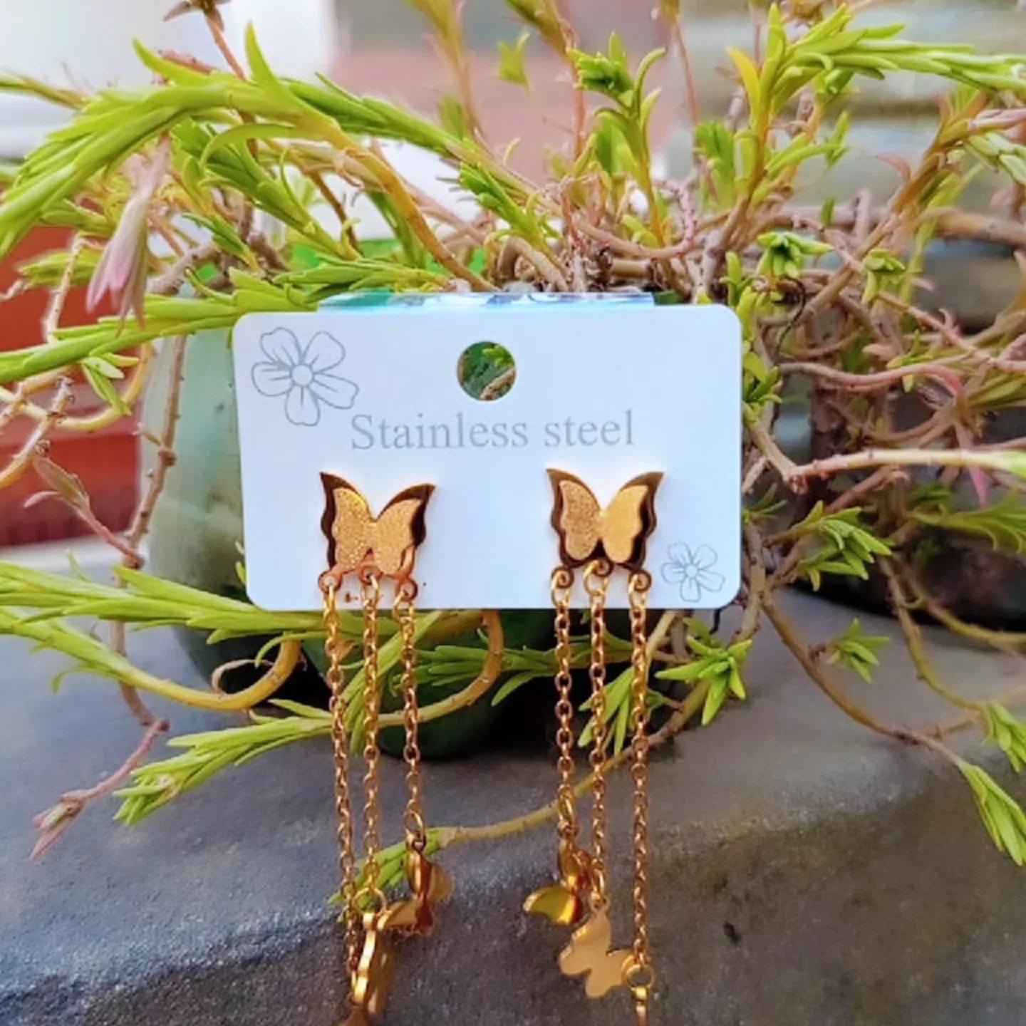 Stainless Butterfly Earrings